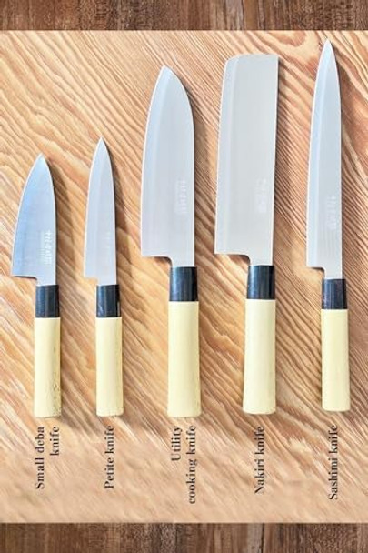 Kitchen Knife Set Of 5 Produced By Komei Nakamura Including Sushi Knife Japanese Kitchen Knife Set Of 5 Produced By Komei Nakamura Including Sushi Knife Japanese