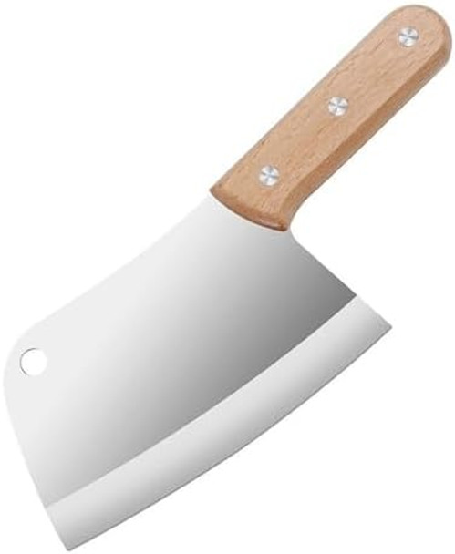 Yikangheng Small Professional Cleaver Chef Knife High Strength Stainless Steel 5.8 Inch Sharp Kitchen Blade With Wooden Handle (Black)