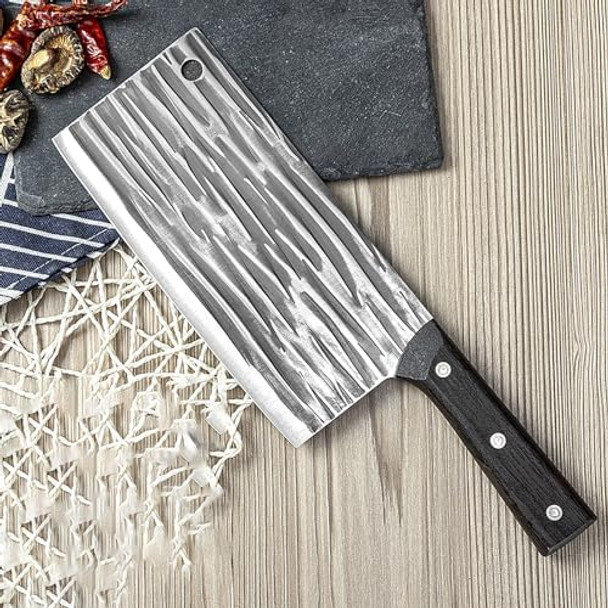 Yikangheng Professional Cleaver Chef Knife High Strength Stainless Steel 7.5 Inch Sharp Kitchen Blade With Wooden Handle (1)
