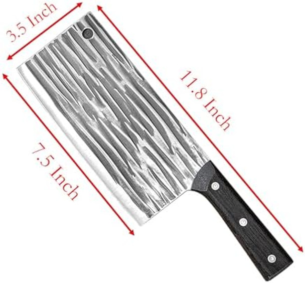 Yikangheng Professional Cleaver Chef Knife High Strength Stainless Steel 7.5 Inch Sharp Kitchen Blade With Wooden Handle (1)