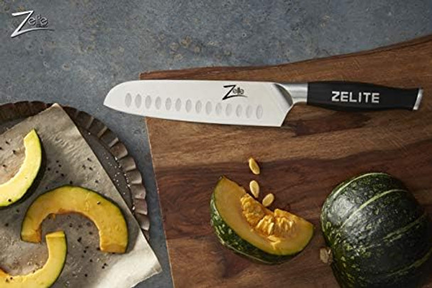 Zelite Infinity 7 Inch Santoku Knife - Razor Sharp Chef Knife With German High Carbon Stainless Steel Blade Japanese Knife & Chopping Knife With Ergonomic Handle - Comes In Luxurious Box