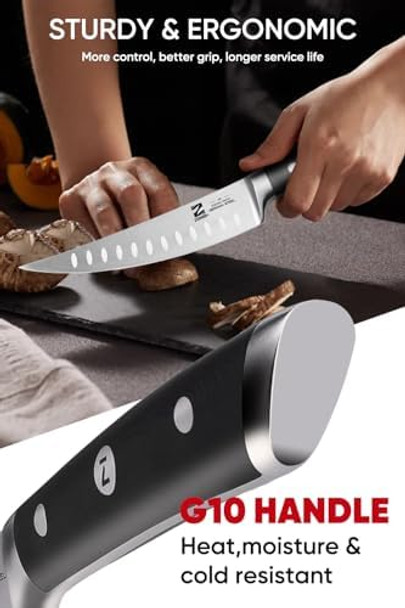 6 Inch Boning Knife Super Sharp Filet Knife German Stainless Steel Full Tang Ergonomic Handle With Premium Box
