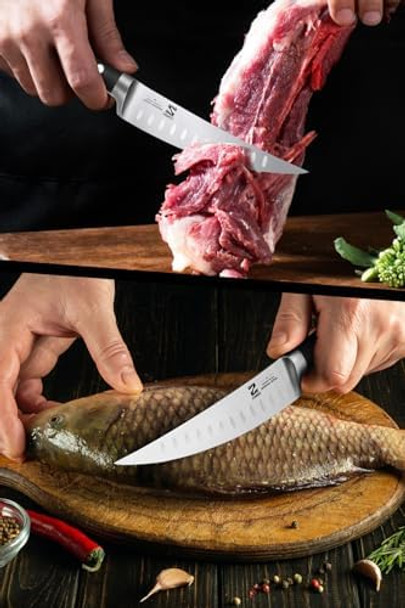 6 Inch Boning Knife Super Sharp Filet Knife German Stainless Steel Full Tang Ergonomic Handle With Premium Box 6 Inch Boning Knife Super Sharp Filet Knife German Stainless Steel Full Tang Ergonomic Handle With Premium Box