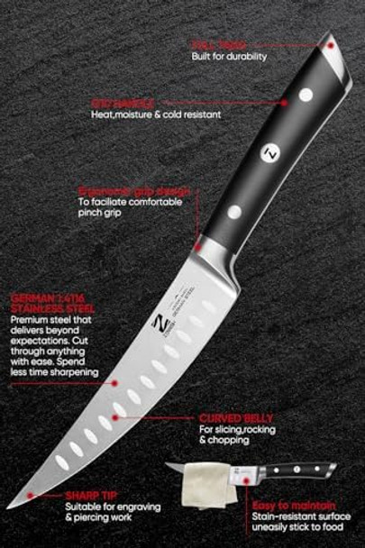 6 Inch Boning Knife Super Sharp Filet Knife German Stainless Steel Full Tang Ergonomic Handle With Premium Box 6 Inch Boning Knife Super Sharp Filet Knife German Stainless Steel Full Tang Ergonomic Handle With Premium Box