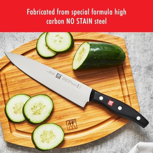 Zwilling Twin Signature 3-Pc German Knife Set Razor-Sharp Made In Company-Owned German Factory With Special Formula Steel Perfected For Almost 300 Years Dishwasher Safe