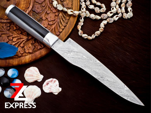 Damascus Chef Knife – 8-Inch Vg10 High Carbon Steel Blade Full Tang Professional Kitchen Knife With Ergonomic Handle And Box – Versatile For Slicing Dicing And Chopping