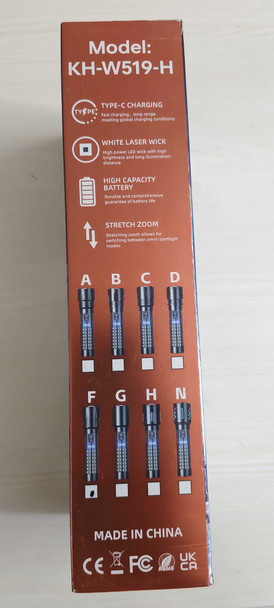 Kezu Aluminum Alloy Strong Light Flashlight  White Laser Wick  Battery Indicator , Emergency Rescue , Night Fluorescent Strip ( KH - W519-F ) Kezu Aluminum Alloy Strong Light Flashlight  White Laser Wick  Battery Indicator , Emergency Rescue , Night Fluorescent Strip ( KH - W519-F )