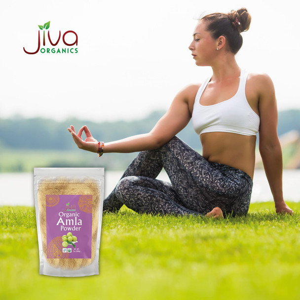 Jiva Organics Organic Pure Amla Berry Powder, 7 Ounce - Food Grade & Non-GMO - for Cooking & Beauty Care