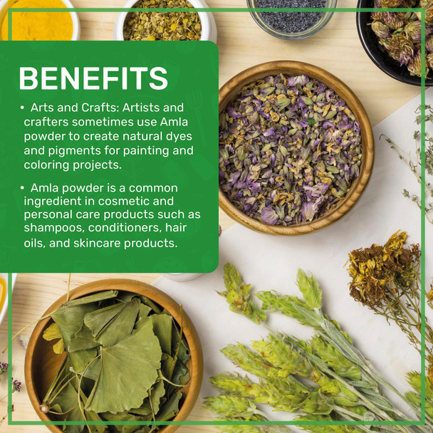 Jiva Organics Organic Pure Amla Berry Powder, 7 Ounce - Food Grade & Non-GMO - for Cooking & Beauty Care