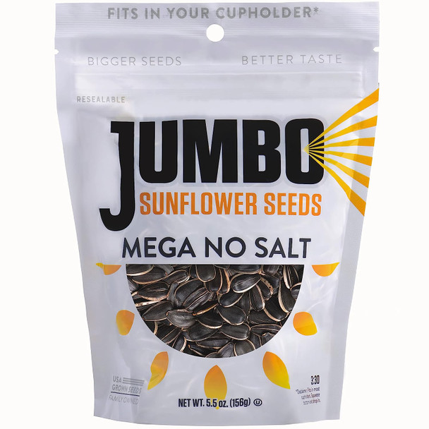 JUMBO SUNFLOWER SEEDS, Mega No Salt (Pack of 12) JUMBO SUNFLOWER SEEDS, Mega No Salt (Pack of 12)