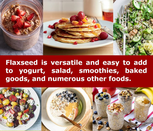 Natural Flax Seed Resealable 16oz also flax, linseed, linasa or linaza, ORGANIC SUPERFOOD, rich in Fiber, Protein, Omega 3, Vitamins and Minerals. Gluten Free, Non-GMO, Kosher Certified, 100% Natural
