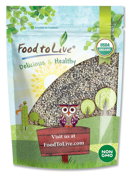 Organic Superfood Cereal Topper — with Non-GMO Hemp, Chia and Buckwheat Seeds, Non-Irradiated, Kosher, Vegan, No Added Sugar and Salt, Excellent Source of Omega-3, Good Source of Fiber, Bulk Organic Superfood Cereal Topper — with Non-GMO Hemp, Chia and Buckwheat Seeds, Non-Irradiated, Kosher, Vegan, No Added Sugar and Salt, Excellent Source of Omega-3, Good Source of Fiber, Bulk