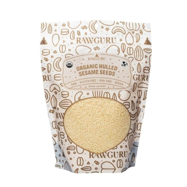Raw Guru - Organic Hulled Sesame Seeds Raw Guru - Organic Hulled Sesame Seeds