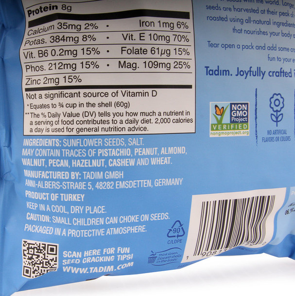 Tadim Mediterranean Lightly Salted Sunflower Seeds Tadim Mediterranean Lightly Salted Sunflower Seeds