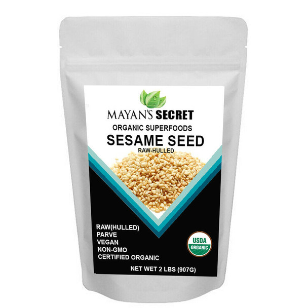 USDA Certified Organic hulled Sesame Seeds, Gluten Free, Raw,Keto Friendly USDA Certified Organic hulled Sesame Seeds, Gluten Free, Raw,Keto Friendly