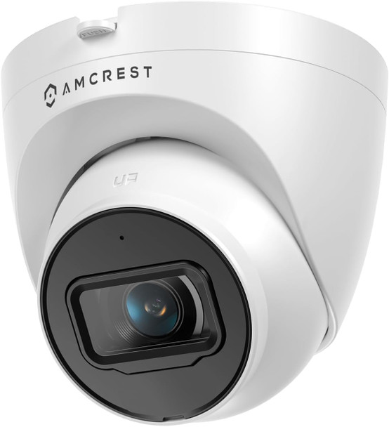 Amcrest UltraHD 4K (8MP) Outdoor Security IP Turret PoE Camera, 3840x2160, 98ft NightVision, 2.8mm Lens, IP67 Weatherproof, MicroSD Recording (256GB), White Amcrest UltraHD 4K (8MP) Outdoor Security IP Turret PoE Camera, 3840x2160, 98ft NightVision, 2.8mm Lens, IP67 Weatherproof, MicroSD Recording (256GB), White