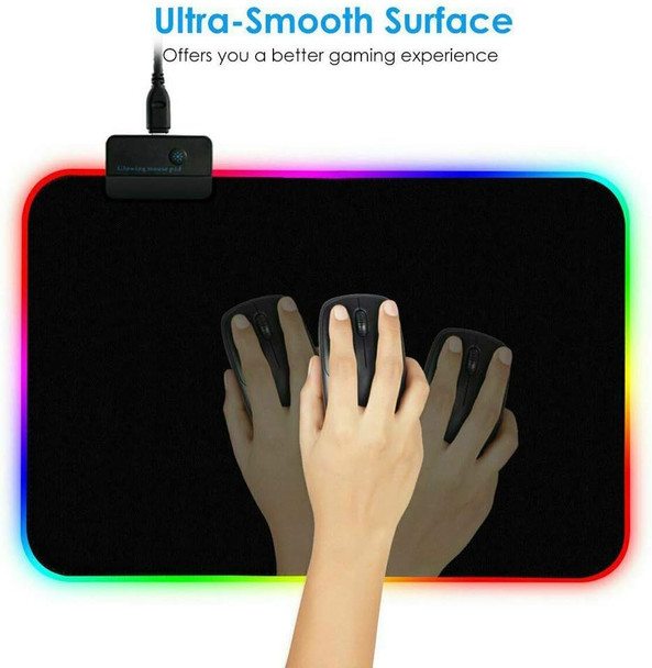 Gaming Mouse Pad RGB LED Light Color Switching for Computer Laptop Colorfull Gaming Mouse Pad RGB LED Light Color Switching for Computer Laptop Colorfull