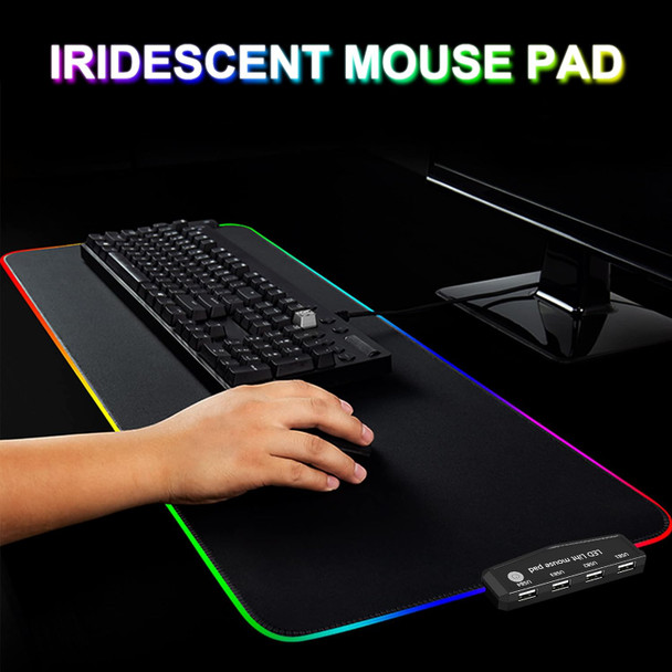 RGB Gaming Mouse Pad, 14 Modes LED Light-Large Size Soft Extra Extended Mousepad, Anti-Slip Rubber Base Computer Keyboard Mat 31.5X 11.8in(XL). RGB Gaming Mouse Pad, 14 Modes LED Light-Large Size Soft Extra Extended Mousepad, Anti-Slip Rubber Base Computer Keyboard Mat 31.5X 11.8in(XL).