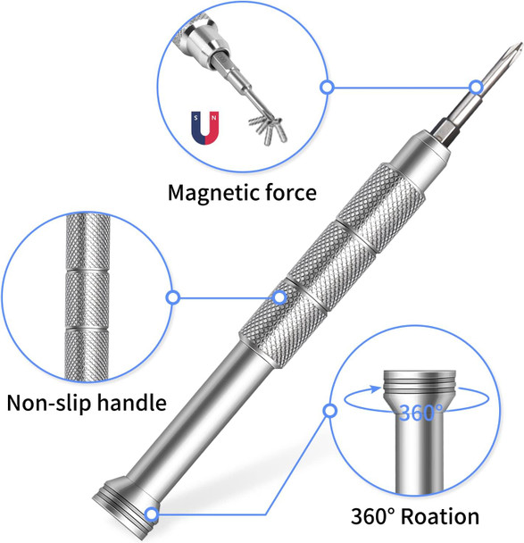 EasyTime Repair Tool Kit Compatible for PS4, Nintendo, Xbox one, 24 in 1 Triwing Screwdriver kit, T6 T8 T9 T10 Torx Gamebit Compatible for Switch Lite, Joycon, NES, SNES, GBA, 3ds, Gamecube, N64