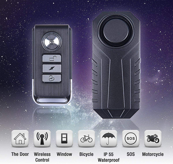 Upgraded Bike Alarm Waterproof with Remote, Vibration Motorcycle Bicycle/Door Burglar Alarm,eBike Anti Theft 113dB Loud, Adjustable Sensitivity, Scooter Accessories Vibration Sensors Upgraded Bike Alarm Waterproof with Remote, Vibration Motorcycle Bicycle/Door Burglar Alarm,eBike Anti Theft 113dB Loud, Adjustable Sensitivity, Scooter Accessories Vibration Sensors