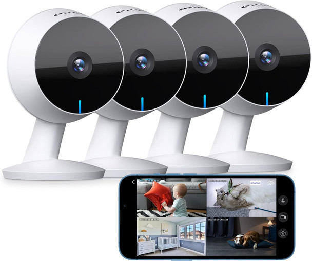 4MP 2K Cameras for Home Security Indoor,Home Security Camera for Baby/Elder/Pet/Nanny,Baby Cam Starlight Sensor Color Night Vision,US Cloud Service,Works with Alexa 4MP 2K Cameras for Home Security Indoor,Home Security Camera for Baby/Elder/Pet/Nanny,Baby Cam Starlight Sensor Color Night Vision,US Cloud Service,Works with Alexa