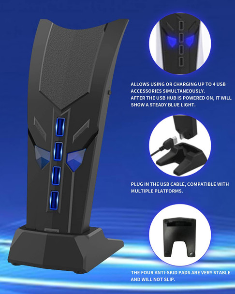 4-Port USB Hub for PS5, High-Speed USB Splitter USB 2.0 Hub USB Expander Adapter Extension for PS5/PS4/PS3, Xbox One/360, Xbox Series, Switch, PC, Tablet, Mac, Mouse, Keyboard with USB Station 4-Port USB Hub for PS5, High-Speed USB Splitter USB 2.0 Hub USB Expander Adapter Extension for PS5/PS4/PS3, Xbox One/360, Xbox Series, Switch, PC, Tablet, Mac, Mouse, Keyboard with USB Station