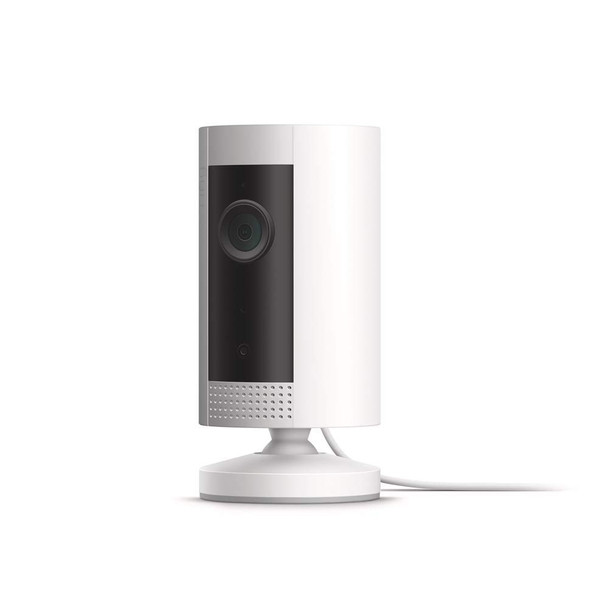 Certified Refurbished Ring Indoor Cam, Compact Plug-In HD security camera with two-way talk, Works with Alexa - White