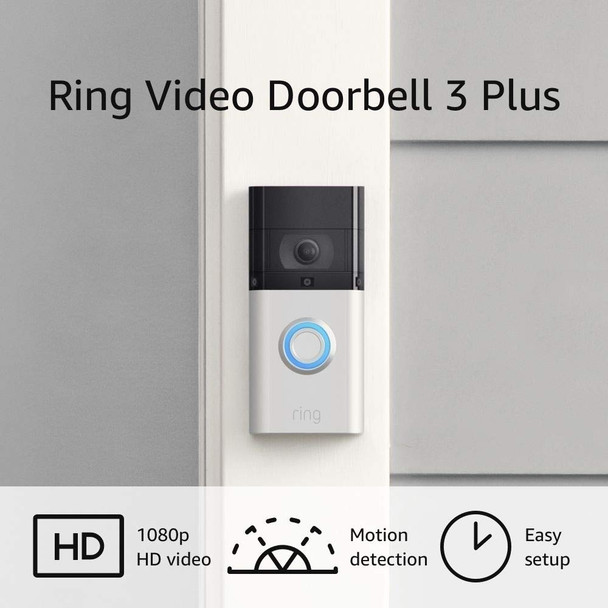 Certified Refurbished Ring Video Doorbell 3 Plus – enhanced wifi, improved motion detection, 4-second video previews, easy installation Certified Refurbished Ring Video Doorbell 3 Plus – enhanced wifi, improved motion detection, 4-second video previews, easy installation