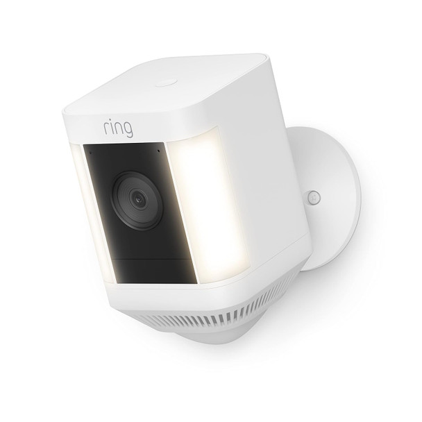Ring Spotlight Cam Plus, Battery | Two-Way Talk, Color Night Vision, and Security Siren (2022 release) - White Ring Spotlight Cam Plus, Battery | Two-Way Talk, Color Night Vision, and Security Siren (2022 release) - White