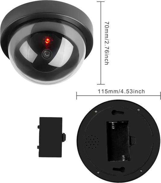 TOROTON Dummy Fake Security CCTV Dome Camera Simulation Monitor with LED Flashing Light, Outdoor and Indoor Use for Homes & Business, 4 Pack TOROTON Dummy Fake Security CCTV Dome Camera Simulation Monitor with LED Flashing Light, Outdoor and Indoor Use for Homes & Business, 4 Pack