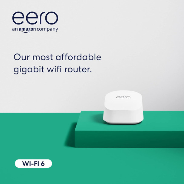 Certified Refurbished Amazon eero 6+ mesh Wi-Fi router | Fast and reliable gigabit speeds | connect 75+ devices | Coverage up to 1,500 sq. ft. | 2022 release Certified Refurbished Amazon eero 6+ mesh Wi-Fi router | Fast and reliable gigabit speeds | connect 75+ devices | Coverage up to 1,500 sq. ft. | 2022 release