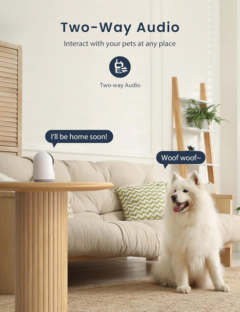 GNCC Pet Camera, Indoor Camera for Baby/Pet/Security with Night Vision, Dog Camera, 2-Way Audio, 2.4G WiFi, 360° PTZ Remote Control(Manual Up and Down), Smart Detection, SD&Cloud Storage, P1 GNCC Pet Camera, Indoor Camera for Baby/Pet/Security with Night Vision, Dog Camera, 2-Way Audio, 2.4G WiFi, 360° PTZ Remote Control(Manual Up and Down), Smart Detection, SD&Cloud Storage, P1