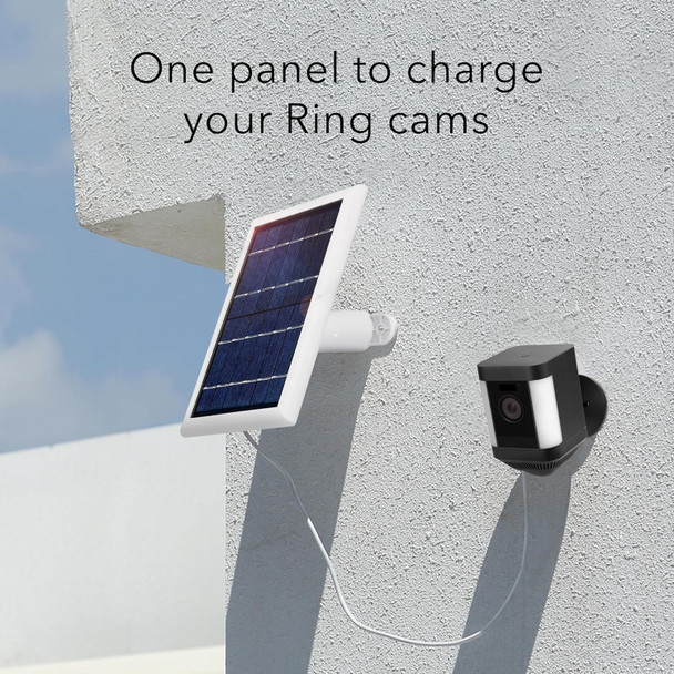 Wasserstein Solar Panel Compatible with Ring Spotlight Cam Plus/Pro/Battery, and Ring Stick Up Cam Battery - Includes Barrel Plug with USB C Adapter - 2W 5V Charging (3 Pack, White) Wasserstein Solar Panel Compatible with Ring Spotlight Cam Plus/Pro/Battery, and Ring Stick Up Cam Battery - Includes Barrel Plug with USB C Adapter - 2W 5V Charging (3 Pack, White)