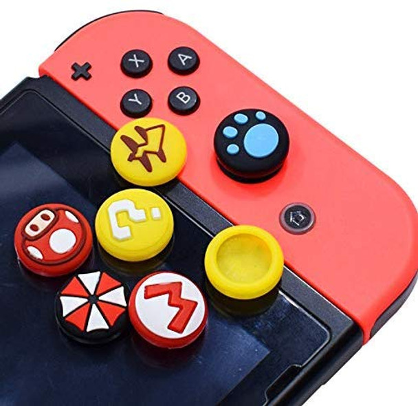 Silicone Analog Thumb Grip Stick Set Joystick Cap Thumbstick Cover Caps for Nintendo Switch NS Switch Lite Console Joy-Con Controller Thumbsticks Cap (H)