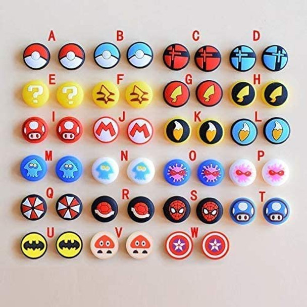 Silicone Analog Thumb Grip Stick Set Joystick Cap Thumbstick Cover Caps for Switch NS Switch Lite Console Controller Thumbsticks Cap (Q)