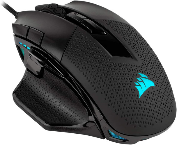 CORSAIR NIGHTSWORD RGB Gaming Mouse For FPS, MOBA - 18,000 DPI - 10 Programmable Buttons - Weight System - iCUE Compatible - Black CORSAIR NIGHTSWORD RGB Gaming Mouse For FPS, MOBA - 18,000 DPI - 10 Programmable Buttons - Weight System - iCUE Compatible - Black