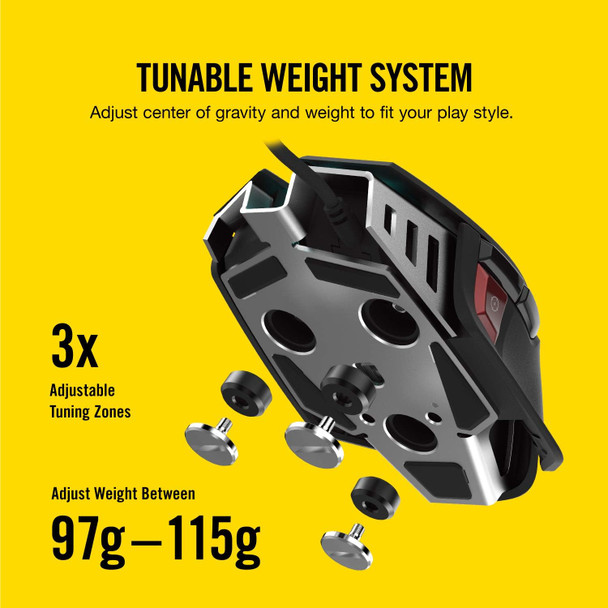 Corsair M65 RGB Elite – Wired FPS and MOBA Gaming Mouse – Adjustable Weight and Balance – Durable Aluminum Frame – 18,000 DPI Optical Sensor , Black Corsair M65 RGB Elite – Wired FPS and MOBA Gaming Mouse – Adjustable Weight and Balance – Durable Aluminum Frame – 18,000 DPI Optical Sensor , Black