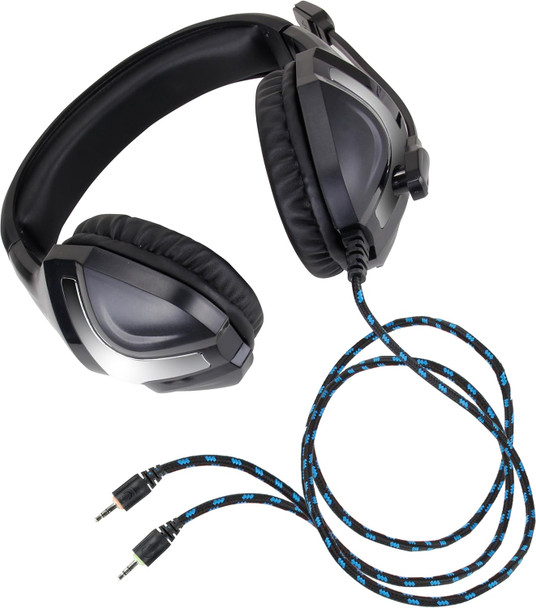 Enhance GX-H4 Computer Gaming Headset with Microphone - Braided Cable, Noise Isolating Headphones, Comfort Design Headband - Connect with 3.5mm AUX - INFILTRATE Series