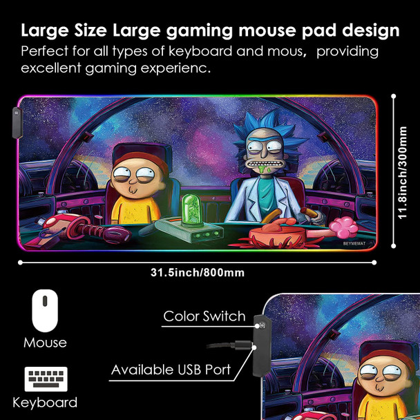 RGB Mouse Pad LED Light Gaming Mouse Pad with Rubber Base Colorful Computer Carpet Desk Mat for PC Laptop (31.5 11.8 inch) (80x30 rgpinktk) RGB Mouse Pad LED Light Gaming Mouse Pad with Rubber Base Colorful Computer Carpet Desk Mat for PC Laptop (31.5 11.8 inch) (80x30 rgpinktk)