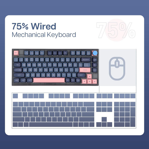 EPOMAKER SKYLOONG GK75 Lite Gasket-Like Mount Wired Hot Swappable Programmable Keyboard with A Rotary Knob, Win/Mac Compatible(Gateron Optical Brown) EPOMAKER SKYLOONG GK75 Lite Gasket-Like Mount Wired Hot Swappable Programmable Keyboard with A Rotary Knob, Win/Mac Compatible(Gateron Optical Brown)