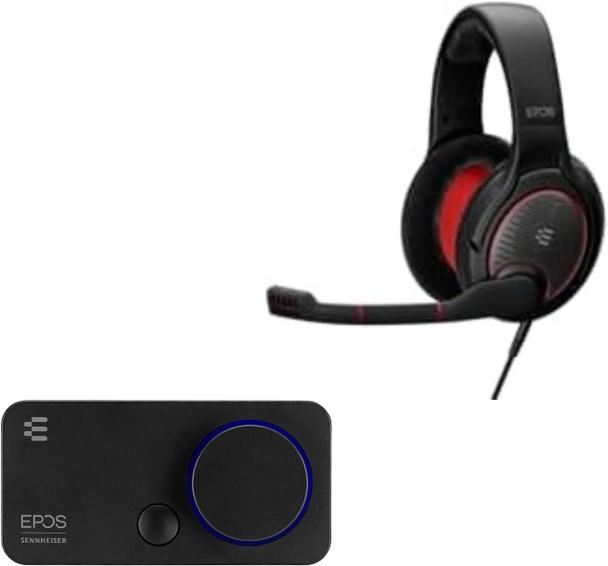 EPOS GSX 300 External Computer Sound Card and Sennheiser Game ONE Open Acoustic Gaming Headset(Bundle)