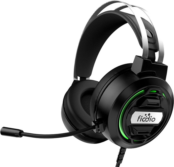 Gaming Headset with Surround Sound Stereo for Xbox One PC Switch Tablet, Noise Cancelling Over Ear Headphones with Mic LED Light
