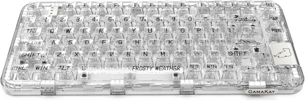 GK GAMAKAY GK75 75% RGB Transparent Gasket Mechanical Keyboard, Bluetooth/USB-C/2.4GHz 80 Keys Hot Swap Gateron Yellow Switch 2.0 KSA Profile PBT Keycaps Gaming Keyboard (Gateron Yellow Switch 2.0)