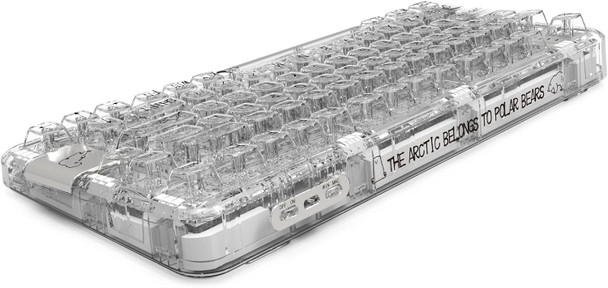 GK GAMAKAY GK75 75% RGB Transparent Gasket Mechanical Keyboard, Bluetooth/USB-C/2.4GHz 80 Keys Hot Swap Gateron Yellow Switch 2.0 KSA Profile PBT Keycaps Gaming Keyboard (Gateron Yellow Switch 2.0)