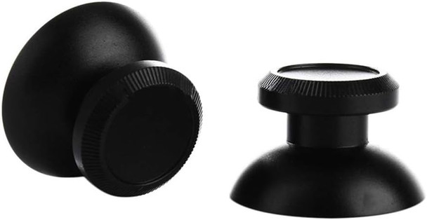 2PCs Replacement Rocker Metal Analog Joystick Thumbstick Mushroom Caps Repair for PS4 PS3 Xbox One (Black)
