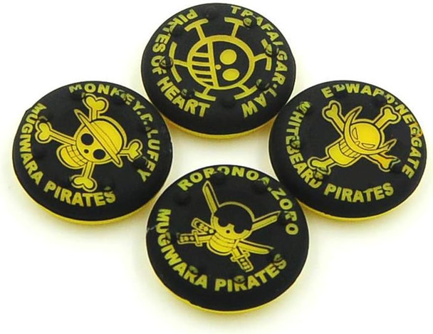 4 in 1 Analog Stick Joystick Rubber Silicone Cap Thumbstick Thumb Grip Cover Case Skin Joystick Grips for PS4 PS3 Xbox One Xbox 360 Controller (2# Yellow)