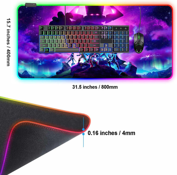 RGB Large Gaming Mouse Pad Galactus Skin,12 Lighting Modes & Non-Slip Rubber Base Mousepad-Long Glowing Laptop Desk Pad,Computer Keyboard and Mice Combo Pads Mouse Mat-31.5X15.7 RGB Large Gaming Mouse Pad Galactus Skin,12 Lighting Modes & Non-Slip Rubber Base Mousepad-Long Glowing Laptop Desk Pad,Computer Keyboard and Mice Combo Pads Mouse Mat-31.5X15.7