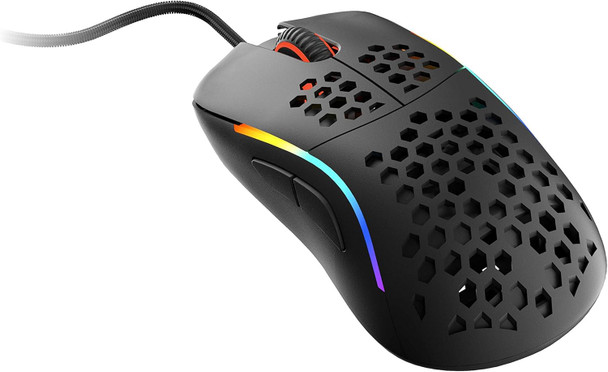 HK Gaming NAOS M Ultra Lightweight Honeycomb Shell Ambidextrous Wired RGB Gaming Mouse 12 000 cpi - 7 Buttons - 59 g (Naos-M, Black) HK Gaming NAOS M Ultra Lightweight Honeycomb Shell Ambidextrous Wired RGB Gaming Mouse 12 000 cpi - 7 Buttons - 59 g (Naos-M, Black)