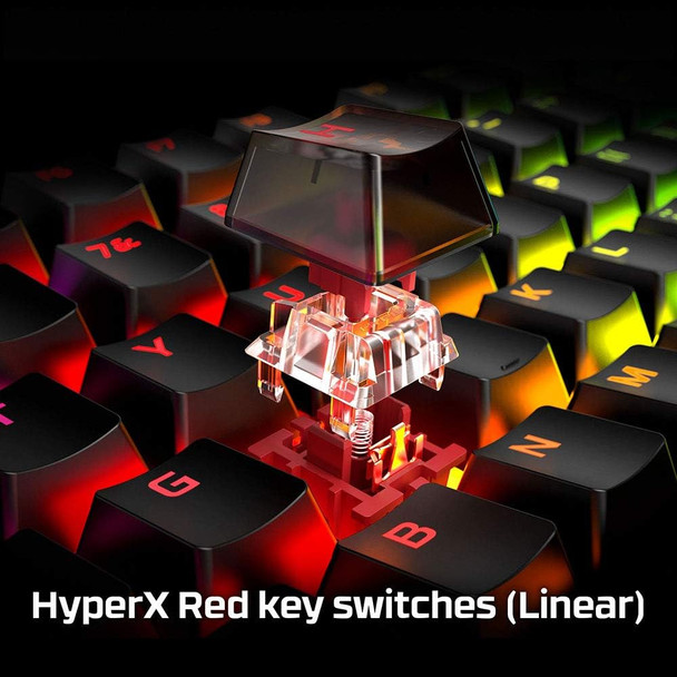 HyperX Alloy Origins - Mechanical Gaming Keyboard, Software-Controlled Light & Macro Customization, Compact Form Factor, RGB LED Backlit - Linear HyperX Red Switch (Black) HyperX Alloy Origins - Mechanical Gaming Keyboard, Software-Controlled Light & Macro Customization, Compact Form Factor, RGB LED Backlit - Linear HyperX Red Switch (Black)