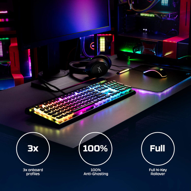 HyperX Alloy Elite 2 – Mechanical Gaming Keyboard, Software-Controlled Light & Macro Customization, ABS Pudding Keycaps, Media Controls, RGB LED Backlit, Linear Switch, HyperX Red,Black HyperX Alloy Elite 2 – Mechanical Gaming Keyboard, Software-Controlled Light & Macro Customization, ABS Pudding Keycaps, Media Controls, RGB LED Backlit, Linear Switch, HyperX Red,Black